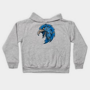 blue and bronze smart eagle hause Kids Hoodie